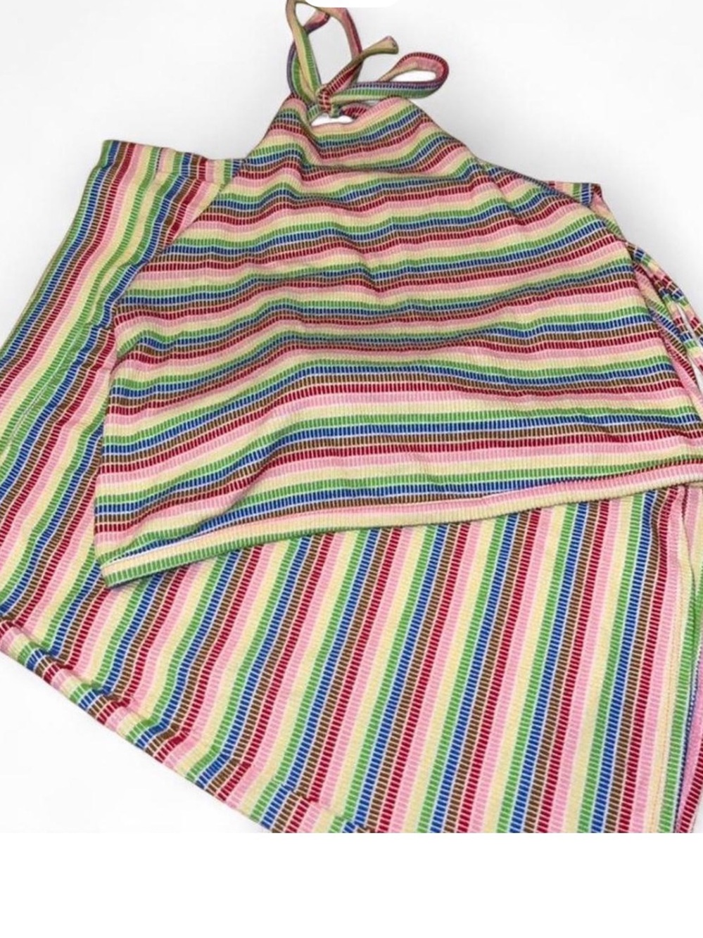 Target Multicolor Striped Halter Top and Skirt Set - Pink, Green, Blue